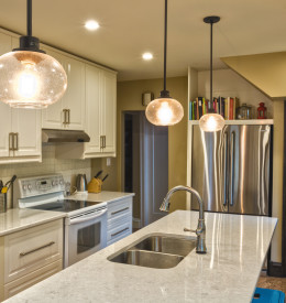 Contemporary Kitchen and Sunroom Renovation- Winnipeg Residence